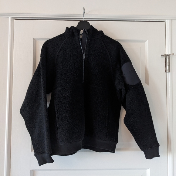 Outdoor Voices Megafleece Half-Zip Hoodie, black, XS - Picture 4 of 6